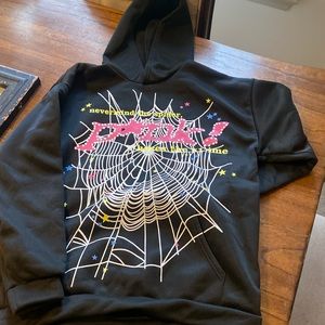 Pink spider hoodie